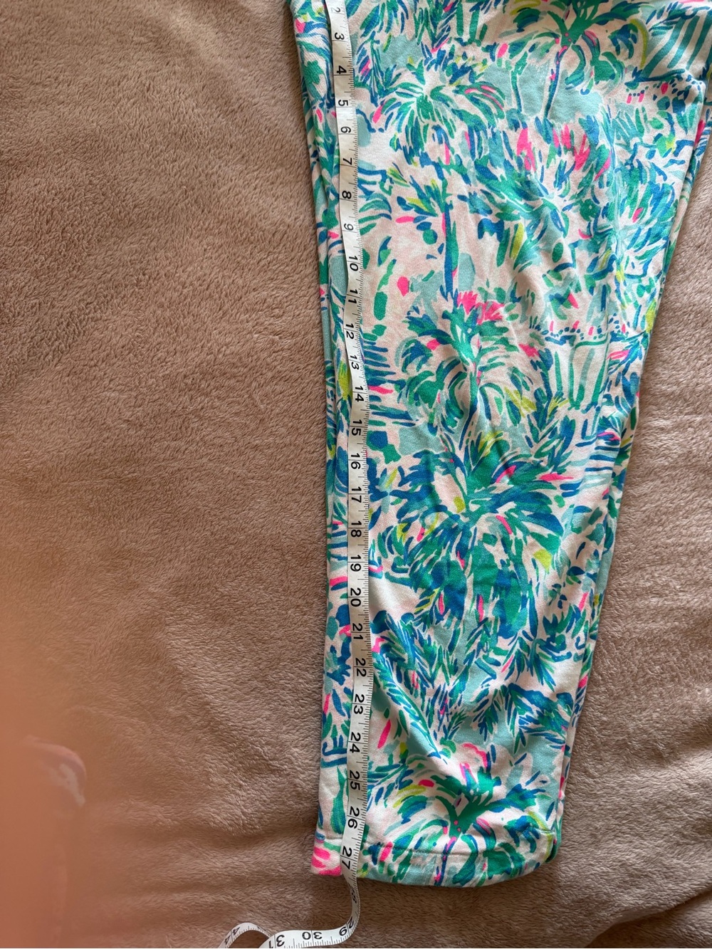 Lilly Pulitzer Aqua Multi Tropical-Print pants